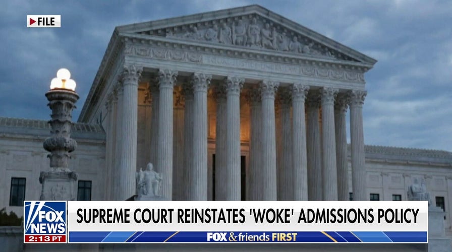 Supreme Court temporarily reinstates schools' 'woke' admissions policy