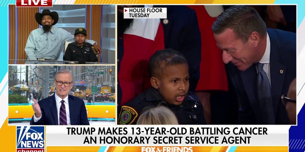 13-year-old brain cancer survivor reacts to being named honorary Secret Service agent by Trump