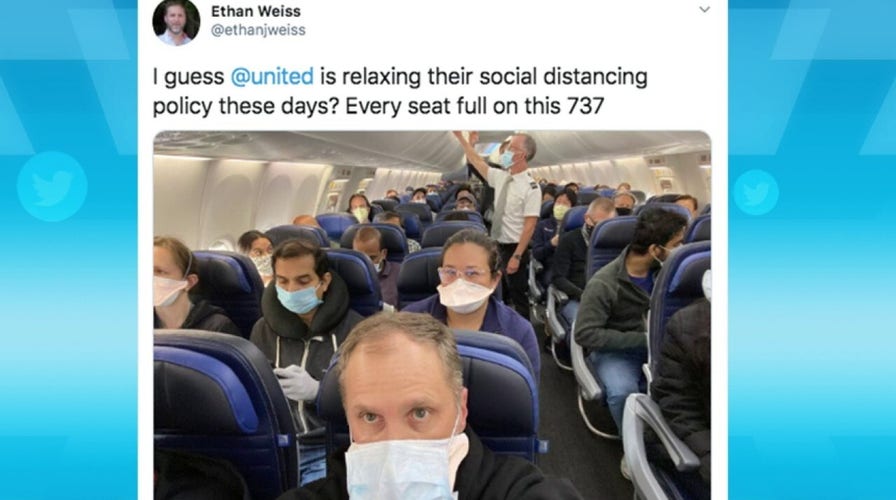 Joe Piscopo reacts to doctor tweeting photo of packed United flight