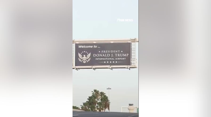 NEW: Signs outside Palm Beach International Airport show rebranding to Donald J Trump International