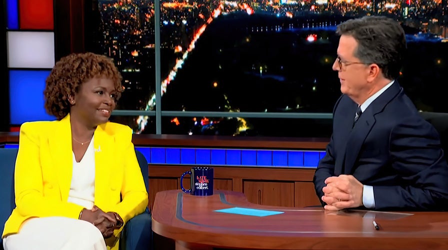 Stephen Colbert offers cushy interview to Karine Jean Pierre, tells her he loves Biden