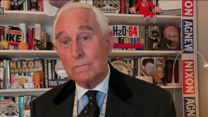 Roger Stone reacts to being pardoned by President Trump