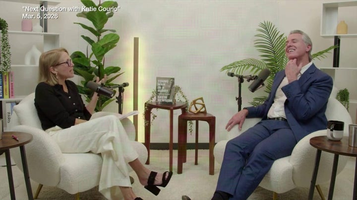 Katie Couric asks Gavin Newsom if he has a 'Zoolander' problem
