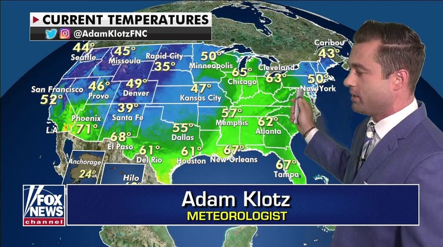 National weather forecast, April 8