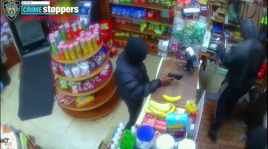 Queens, New York store robbery at gunpoint