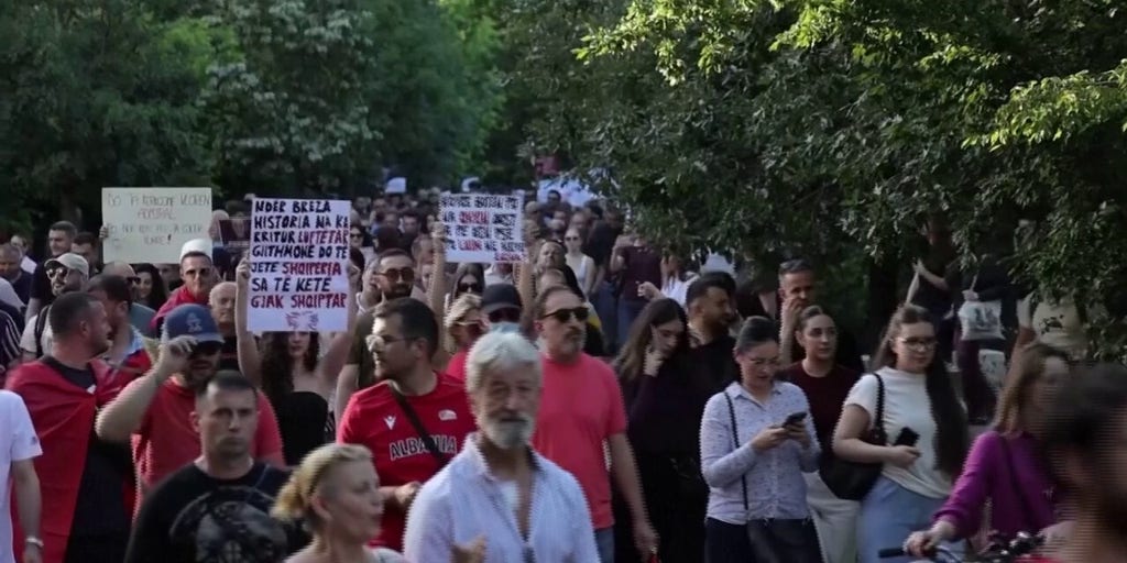 Protesters gather in Albania over luxury resort project linked to Jared Kushner