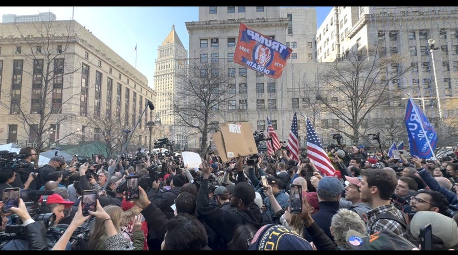 SEE IT: Chaos As Dueling Protests Rage Outside New York City Courthouse ...