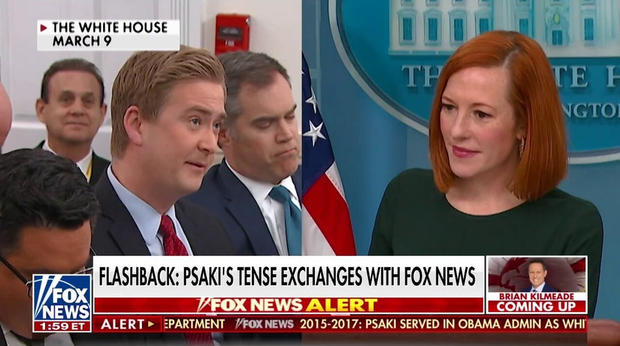 Fox News looks back at Peter Doocy's tense exchanges with Jen Psaki
