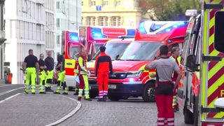 Police secure Leipzig scene after car drives into pedestrian zone
