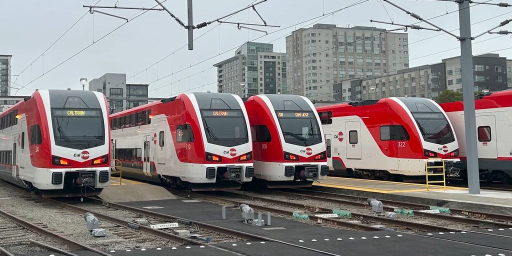 A new era on the rails as California's first electric train takes off