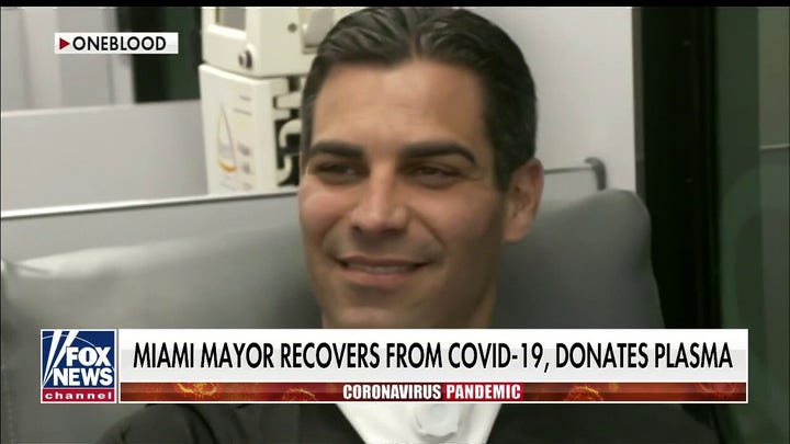 Miami Mayor recovers from coronavirus, donates plasma