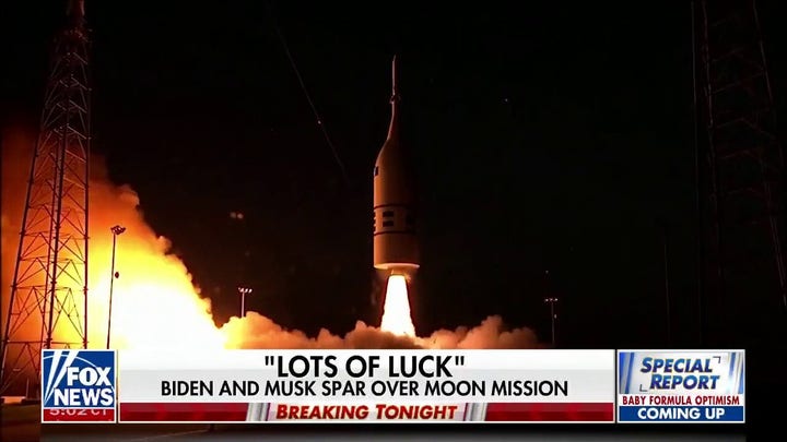 Biden and Musk trade jabs as NASA mission takes off 
