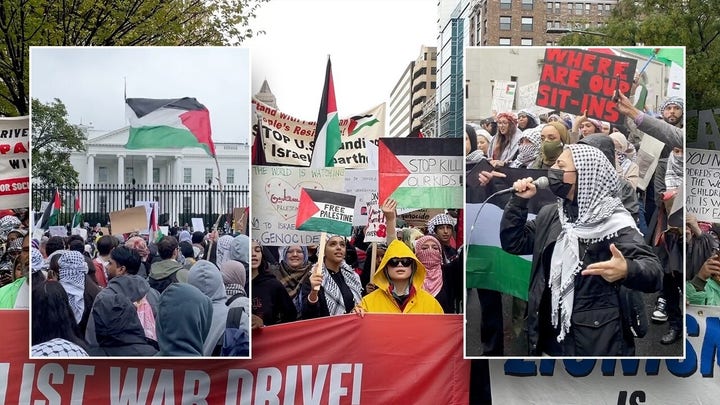 Pro-Palestinian activists march to White House with a demand for President Biden