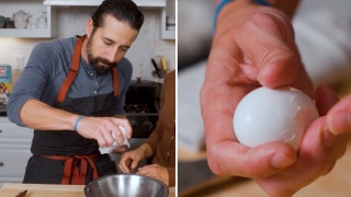 Eggs come out shell-free with chef's simple countertop-cracking method