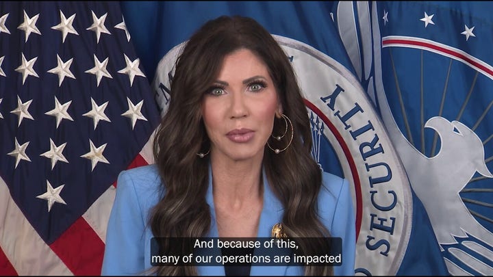 Kristi Noem slams Democrats for government shutdown in new video that will air at every public airport in America