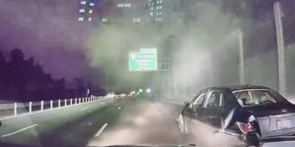 Virginia state trooper vehicle hit by drunk driver while officer conducts stop for separate DUI