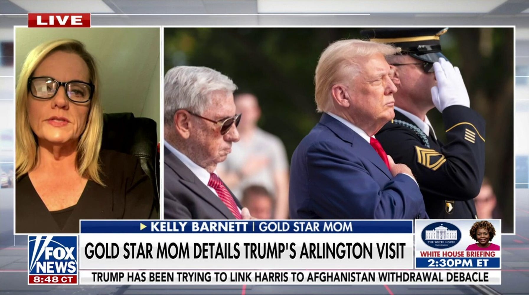 Gold Star Mom Defends Trump's Arlington Visit, Condemns Biden and Harris' Absence