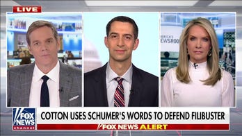 Tom Cotton quoted Chuck Schumer in defending the filibuster: 'Easiest speech I've ever given'