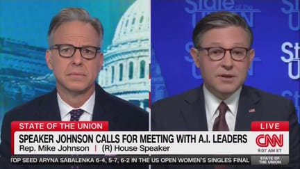Mike Johnson rejects AI moratorium as tech leaders warn of growing risks
