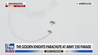 Golden Knights PARACHUTE into parade