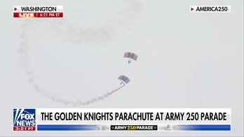 Golden Knights PARACHUTE into parade