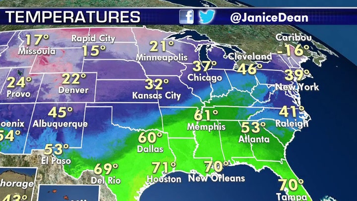 National forecast for Tuesday, February 18