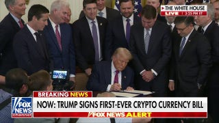 Trump swipes at Biden while signing crypto currency bill: 'This is not an autopen'