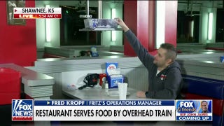 Kansas restaurant goes viral for serving food with overhead train system - Fox News