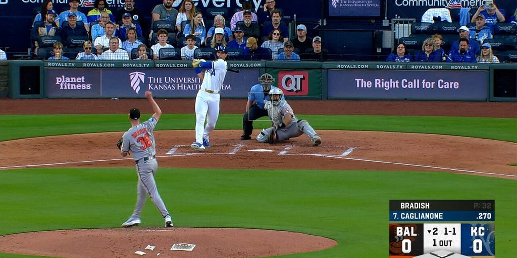Jac Caglianone hits first home run of season, giving Royals an early lead over Orioles