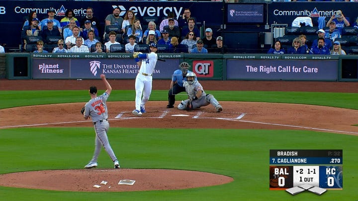 Jac Caglianone hits first home run of season, giving Royals an early lead over Orioles