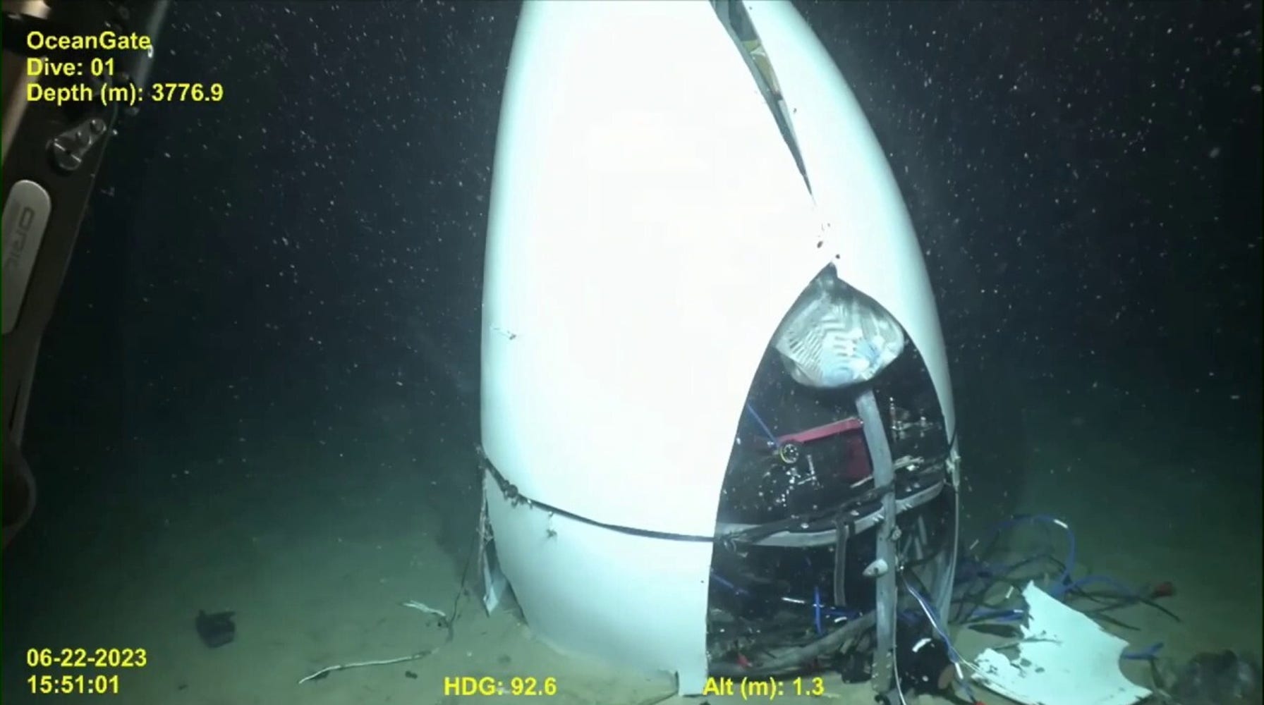 Underwater Footage Reveals Titan Submersible Wreckage, Uncovering Catastrophic Loss