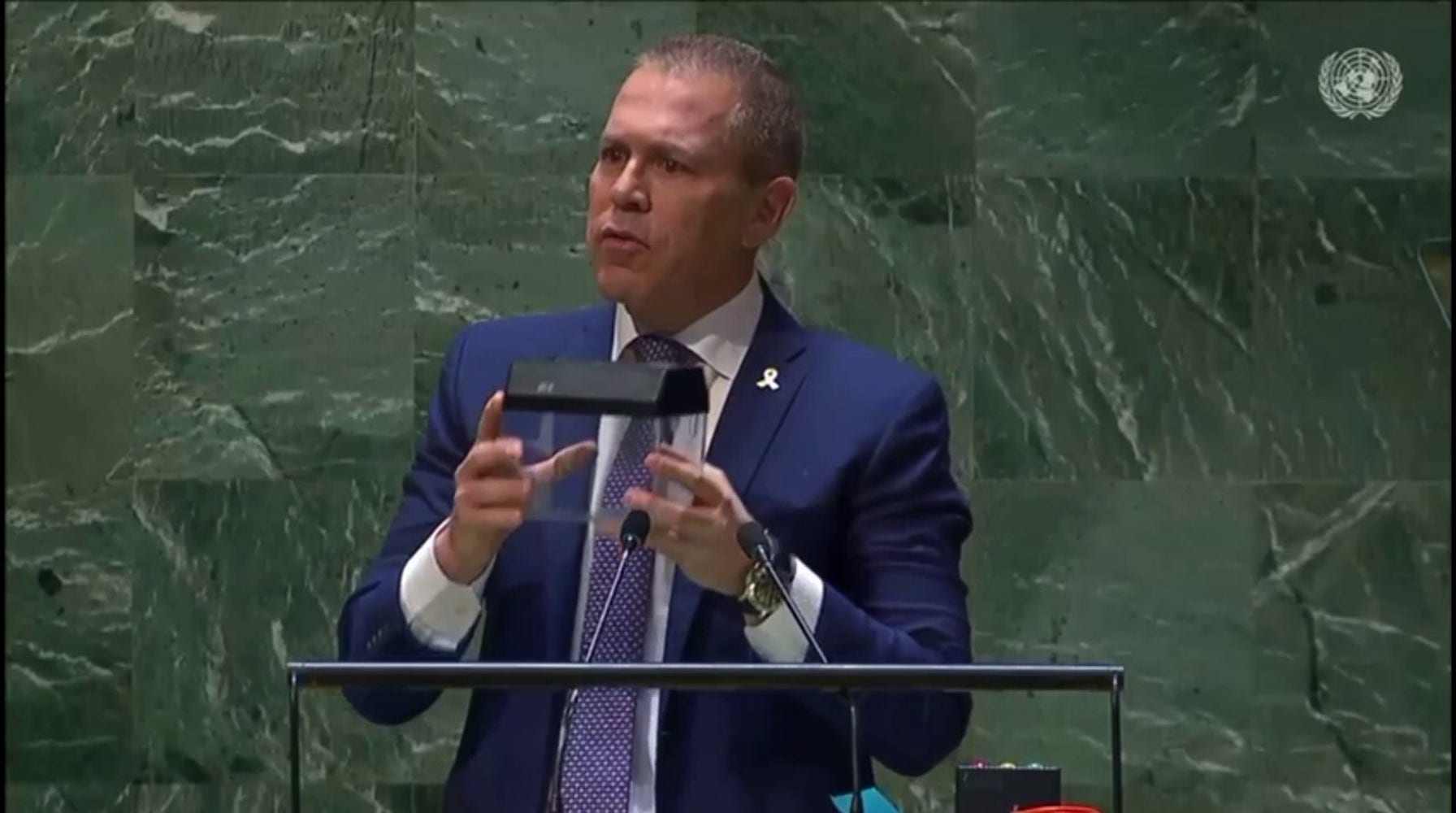 Israeli Ambassador Shreds UN Charter, Declares It Worthless for Jewish Lives