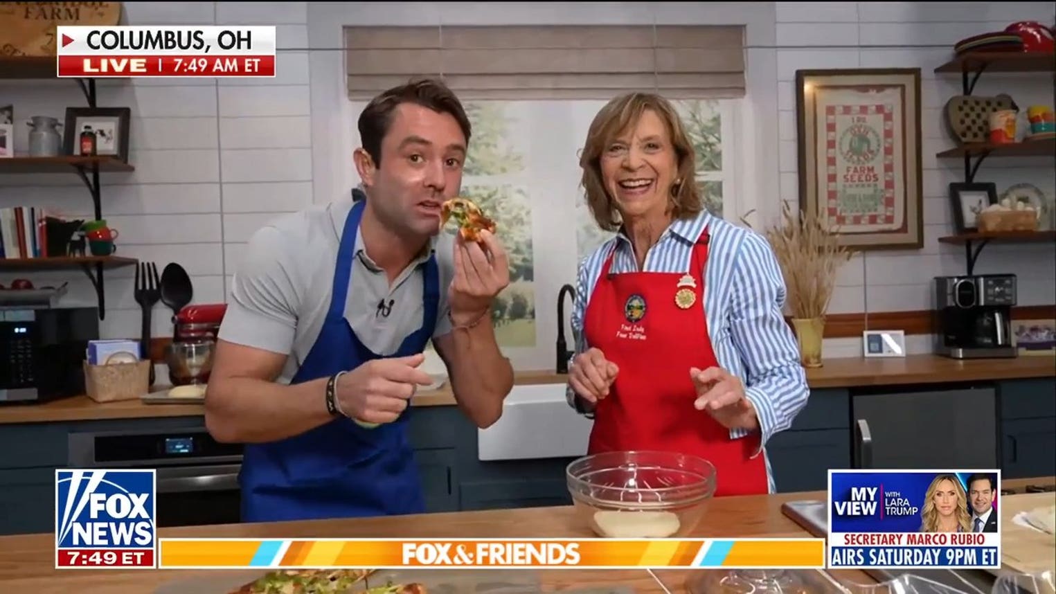 Ohio first lady Fran DeWine makes pizza on 'Fox & Friends'