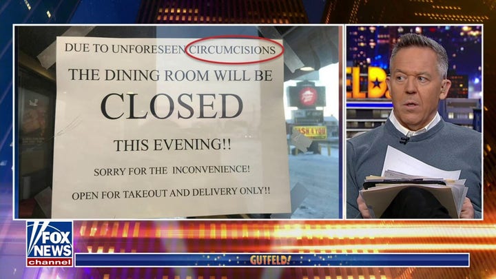 ‘Gutfeld!’ talks the Pizza Hut that had a major typo in their sign