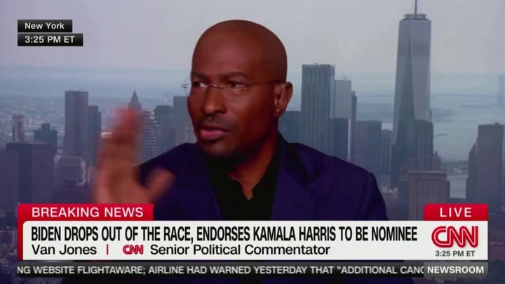 CNN's Van Jones becomes emotional reacting to Biden dropping out of race: 'Heartbroken'