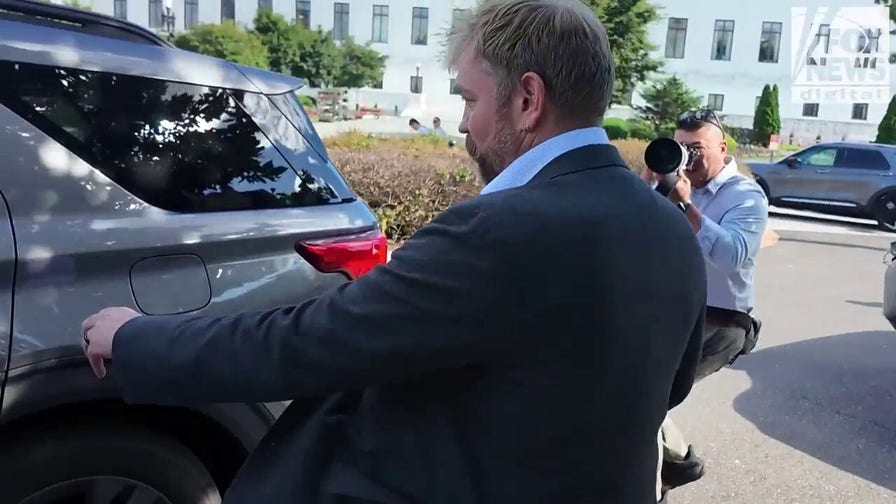 WATCH: Scandal-plagued Platner dodges questions before and after DC meeting with Dems