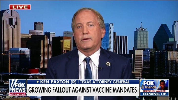 Texas AG: Biden vaccine mandate forces Americans to choose between ‘health and their job’
