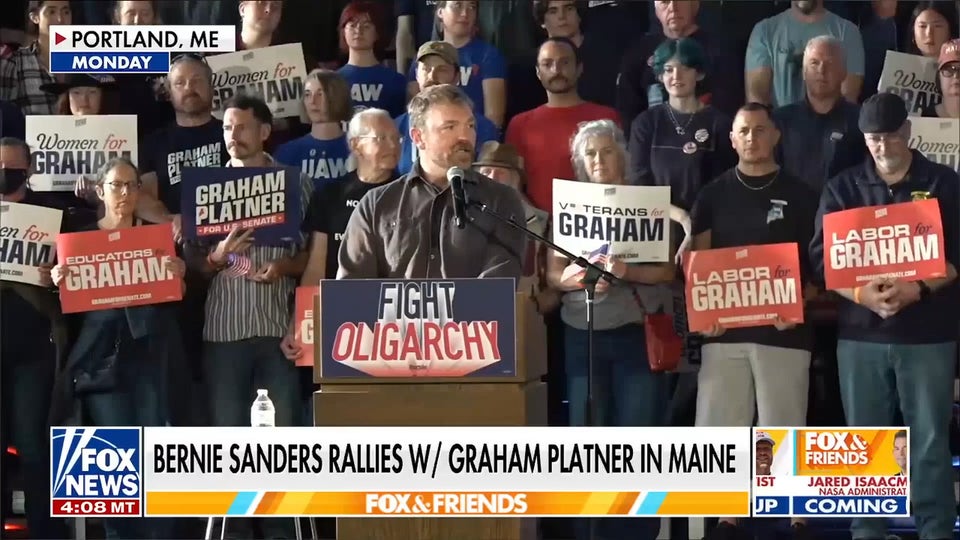 Bernie Sanders, Graham Platner rally for 'political revolution' in Maine
