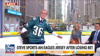 Steve Doocy wears Eagles jersey after losing bet to Jesse Watters