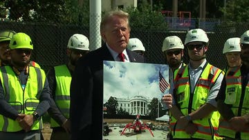 President Trump unveils White House upgrades, says construction is ahead of schedule