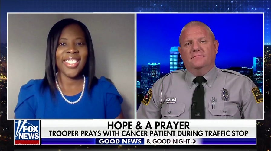 Trooper prays with cancer patient during traffic stop