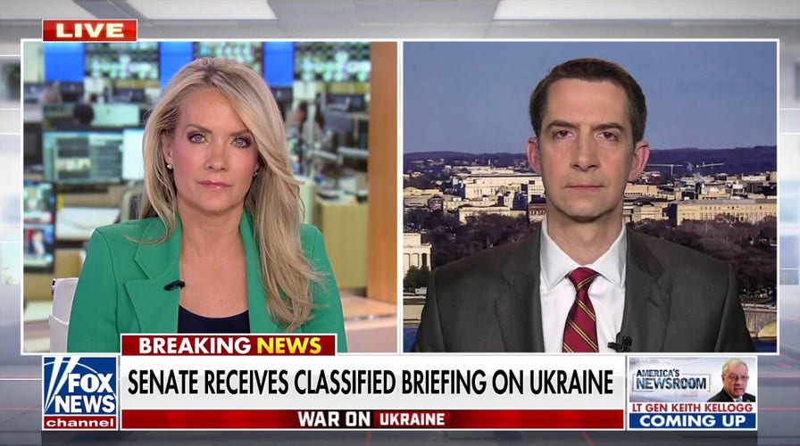 Sen. Tom Cotton says Ukraine briefing was 'deeply disappointing' as Putin's assault continues