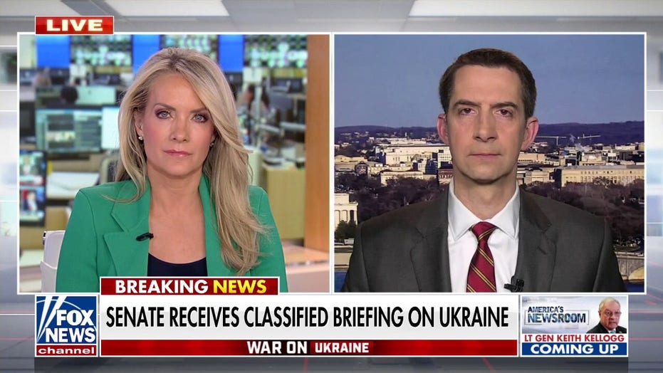 Tom Cotton calls Ukraine briefing by Biden admin ‘deeply disappointing’: ‘They’re still scared of Putin’