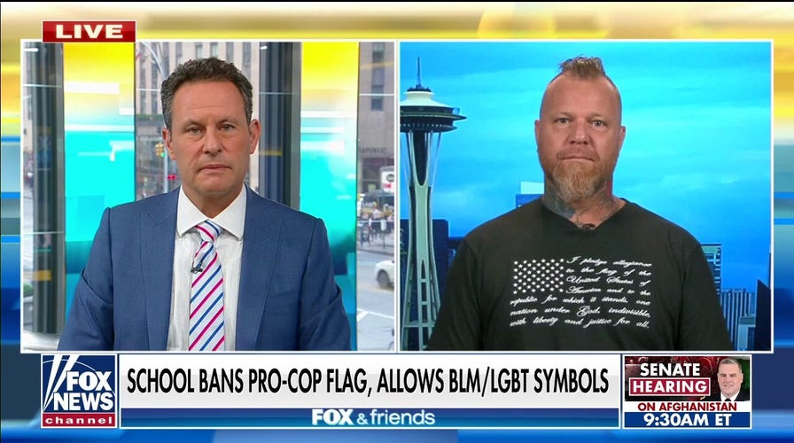 Former police officer calls out school's 'absurd' ban on pro-cop flag