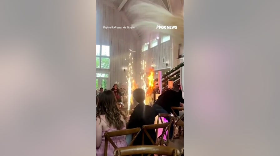 WATCH: Couple's first dance goes UP IN FLAMES