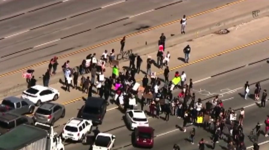 Black Lives Matter demonstrators lead George Floyd protests in Los Angeles