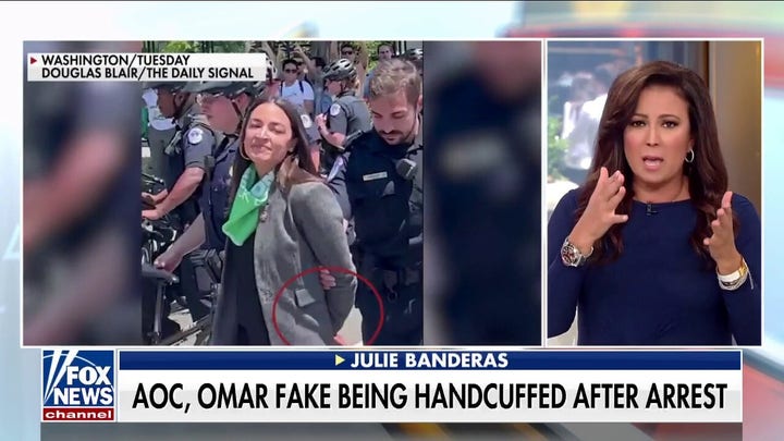 Julie Banderas rips AOC, Omar fake handcuffing photo op after arrest: They're mocking police