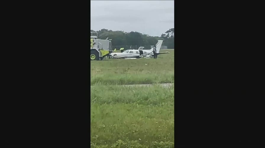 Plane crash-lands on Martha's Vineyard after pilot suffers medical emergency