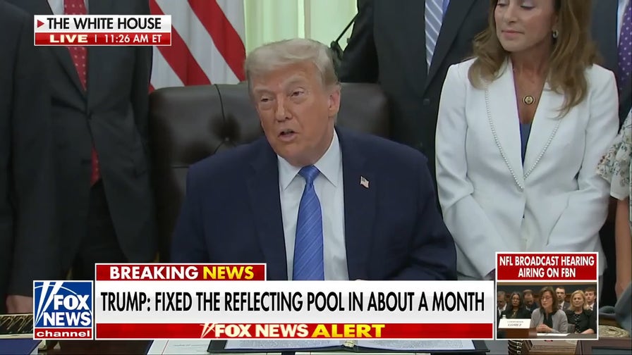 Trump reveals massive cost savings on Reflecting Pool renovation