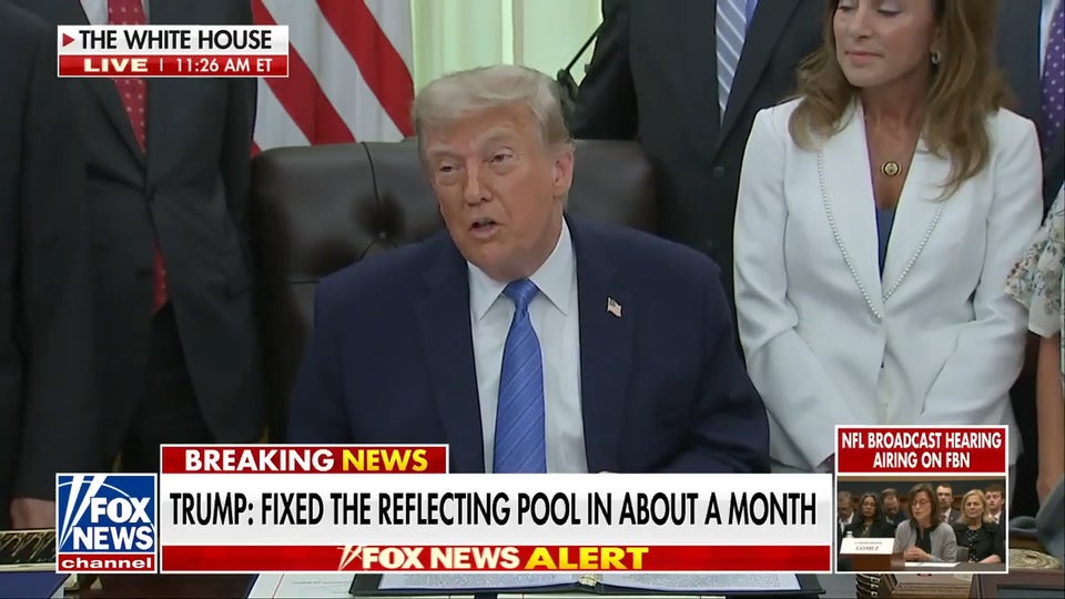 Trump reveals massive cost savings on Reflecting Pool renovation